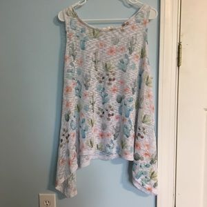 Sleeveless knit coverup/top